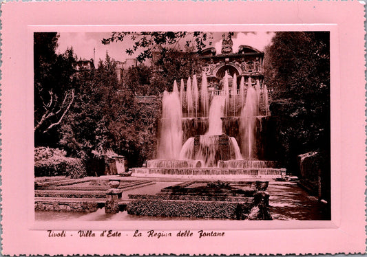 Vintage Postcard The Queen of Fountains Villa d'Este Tivoli Italy Unposted