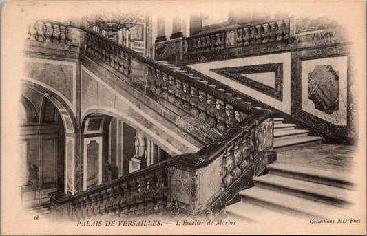 Vintage Postcard The Marble Staircase The Palace of Versailles France Unposted