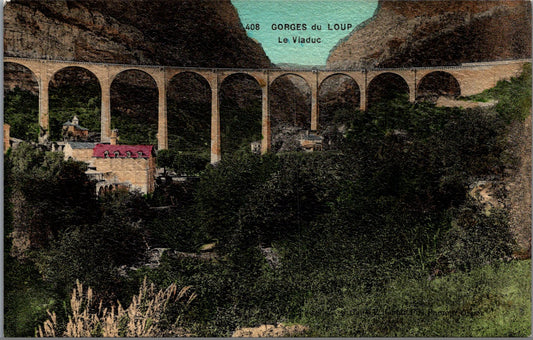 Vintage Postcard The Scenic Viaduct Gorges du Loup France Unposted