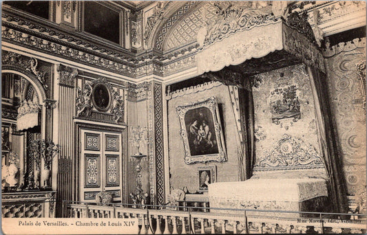 Vintage Postcard Louis XIV Room Palace of Versailles France Unposted