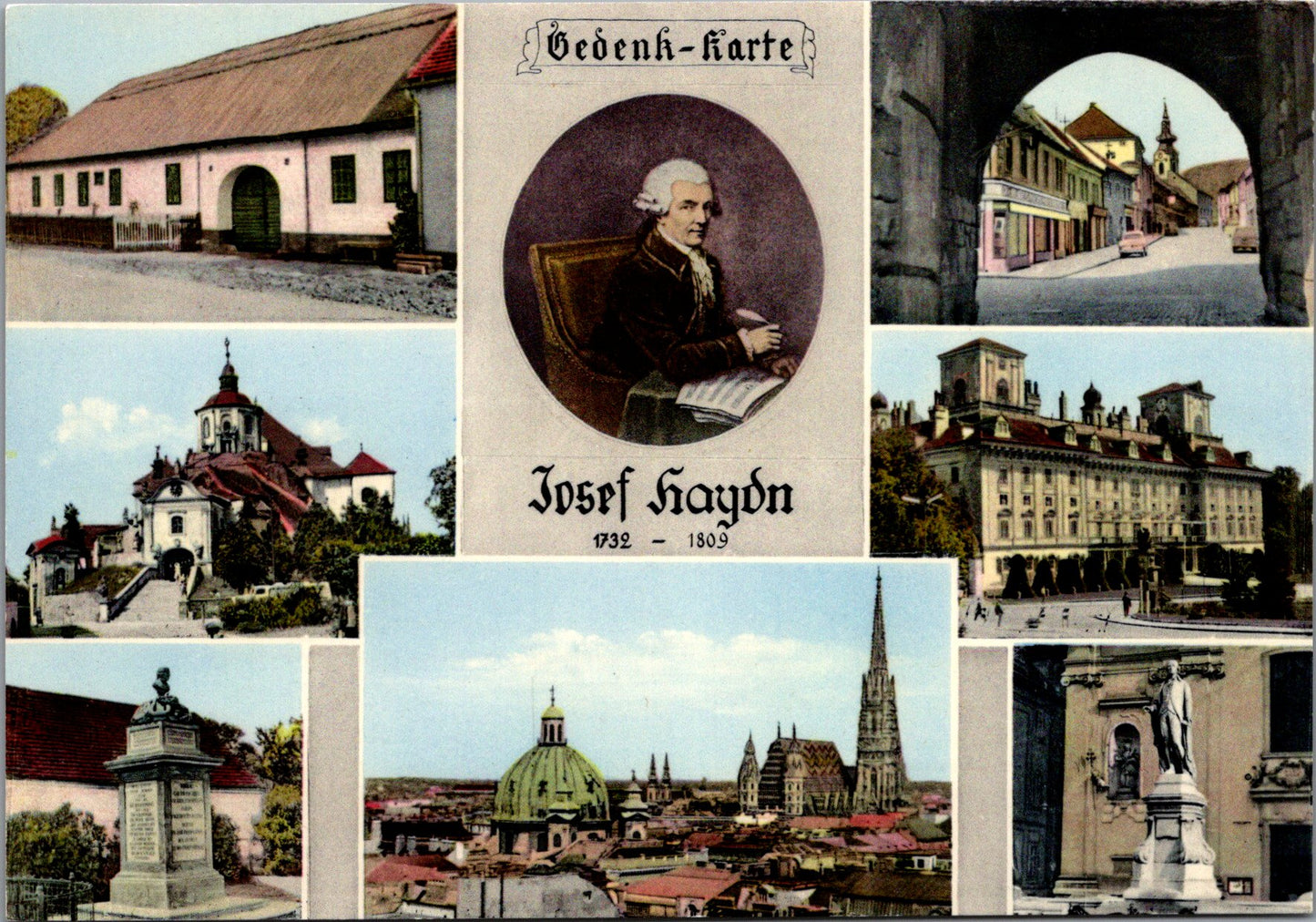 Vintage Postcard Haydn's Birthplace Rohrau Grave Site Vienna Austria Unposted