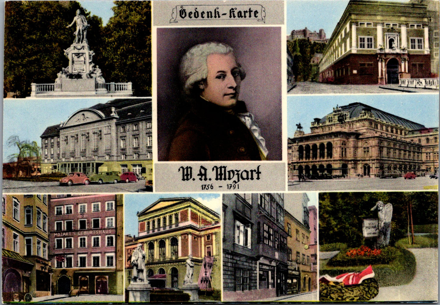 Vintage Postcard Haydn's Birth House Rohrau Grave Site Salzburg Austria Unposted