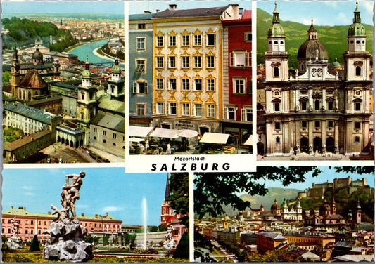 Vintage Postcard Places In Goldhaubengruppe Mozartstadt Salzburg Austria