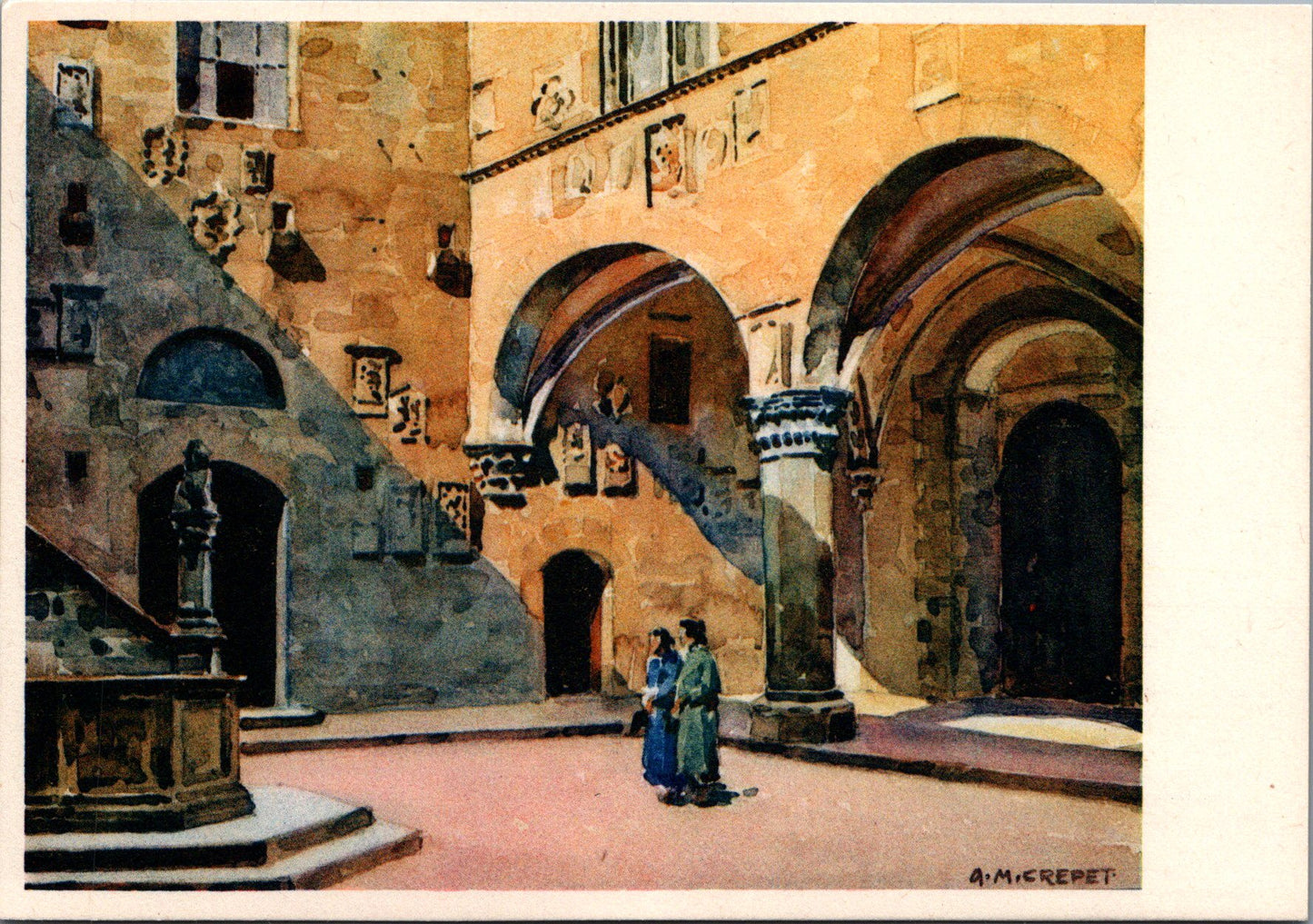 Vintage Postcard Bargello National Museum Angelo Mario Crepet Florence Italy