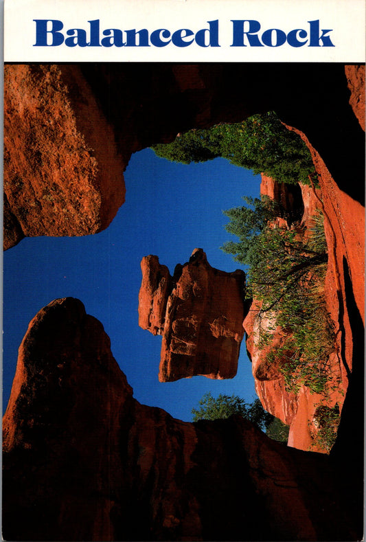 Vintage Postcard Balanced Rock Garden Of The Gods Colorado Springs Unposted