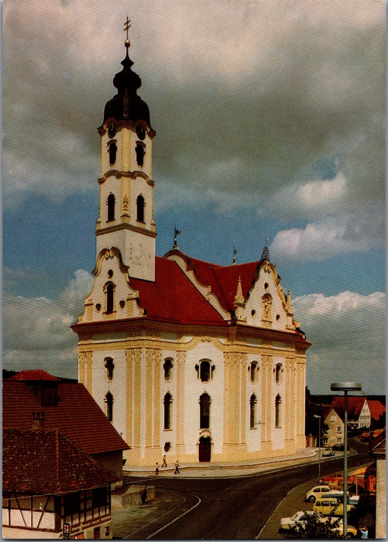 Vintage Postcard Pilgrimage Church Steinhausen Near Bad Schussenried Zimmerman