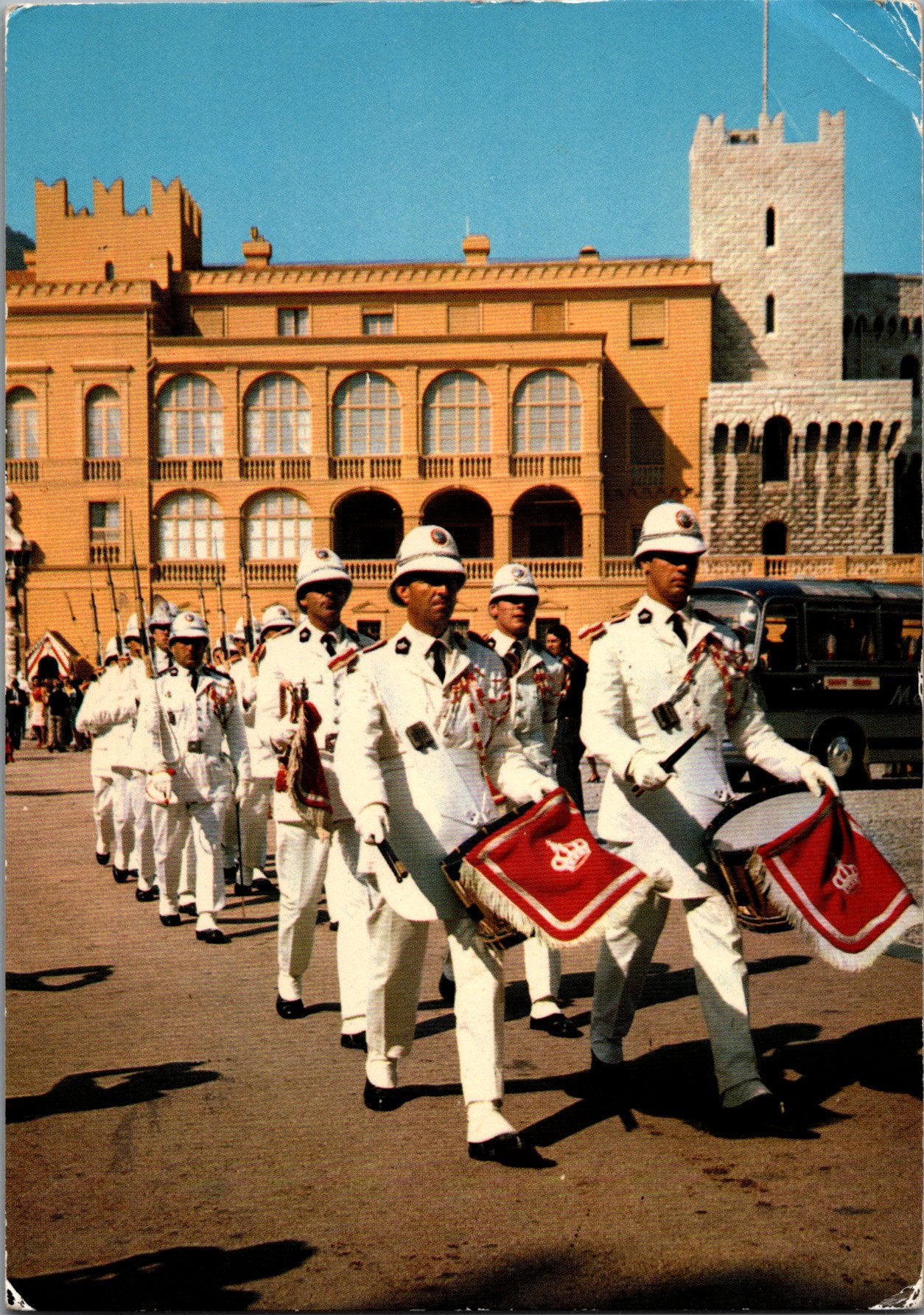 Vintage Postcard Changing Of The Guard Principality of Monaco Posted 1973