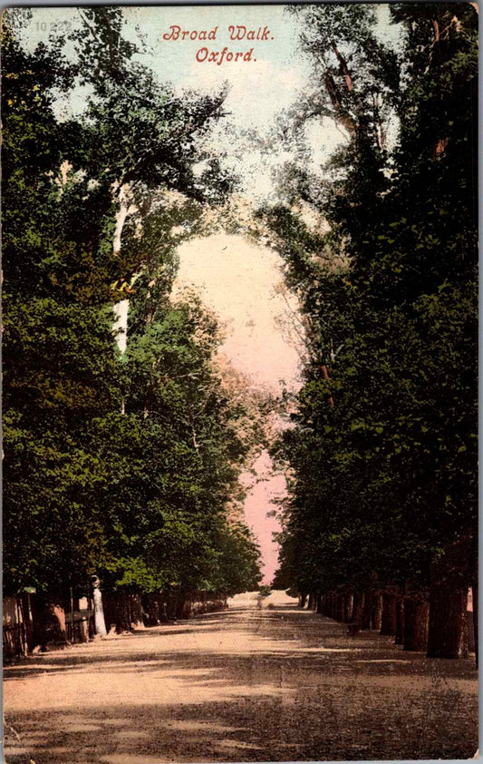 Vintage Postcard The Broad Walk Oxford England United Kingdom Unposted