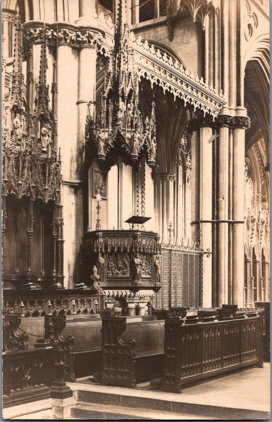 Vintage Postcard Pulpits Architectural Photograph Steephill Lincoln Unposted