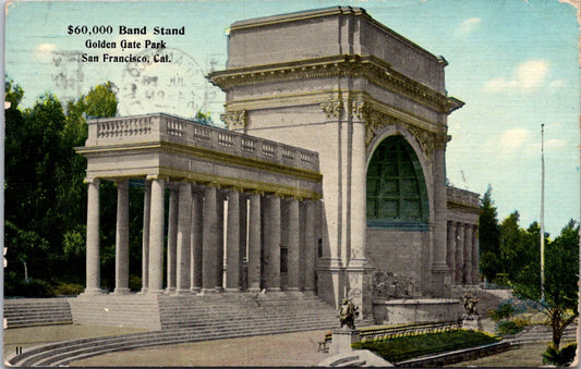 Vintage Postcard 60,000 Bandstand Golden Gate Park San Francisco California