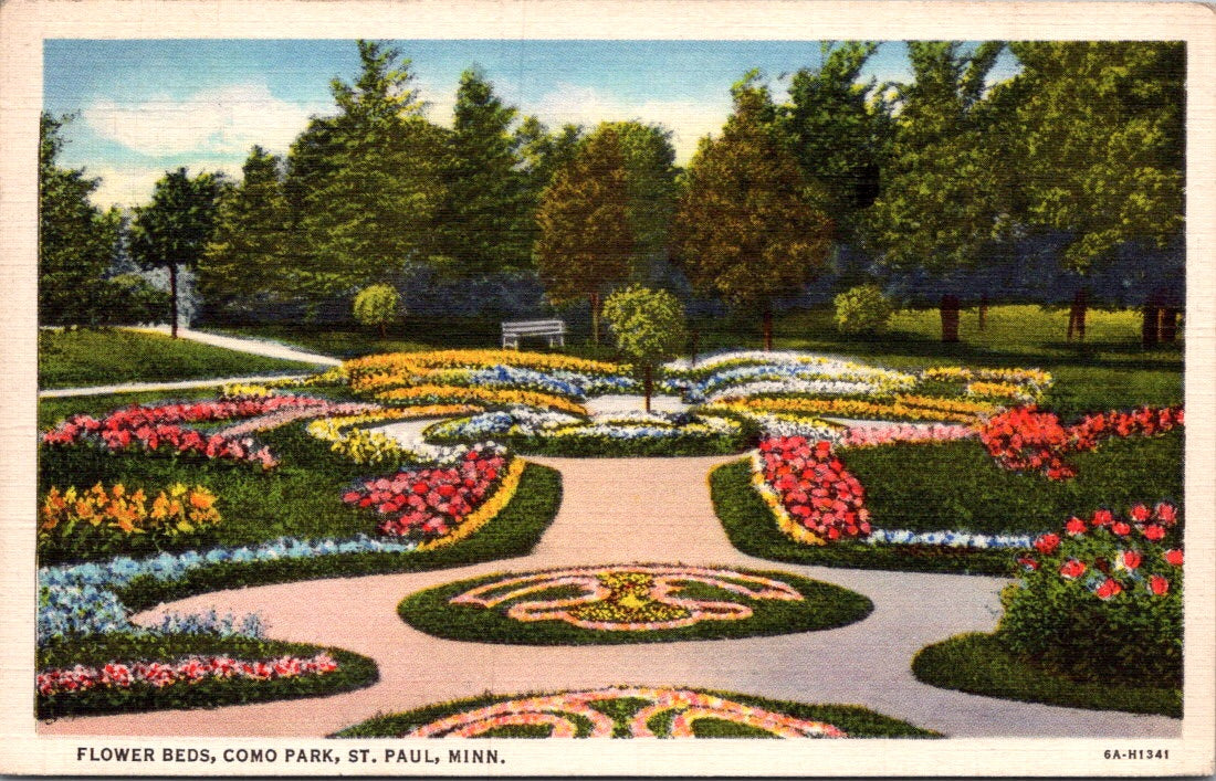 Vintage Postcard Flower Beads Como Park St. Paul Minnesota Posted One Cent