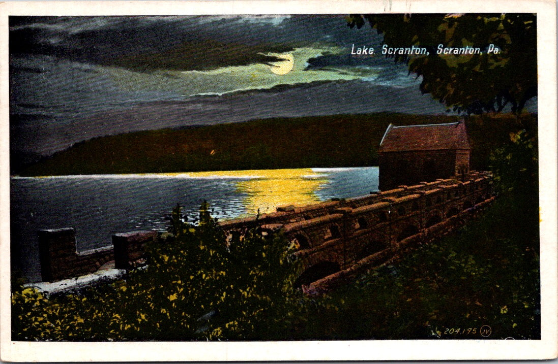 Vintage Postcard Lake Scranton Posted 1931 Scranton Pennsylvania One Cent