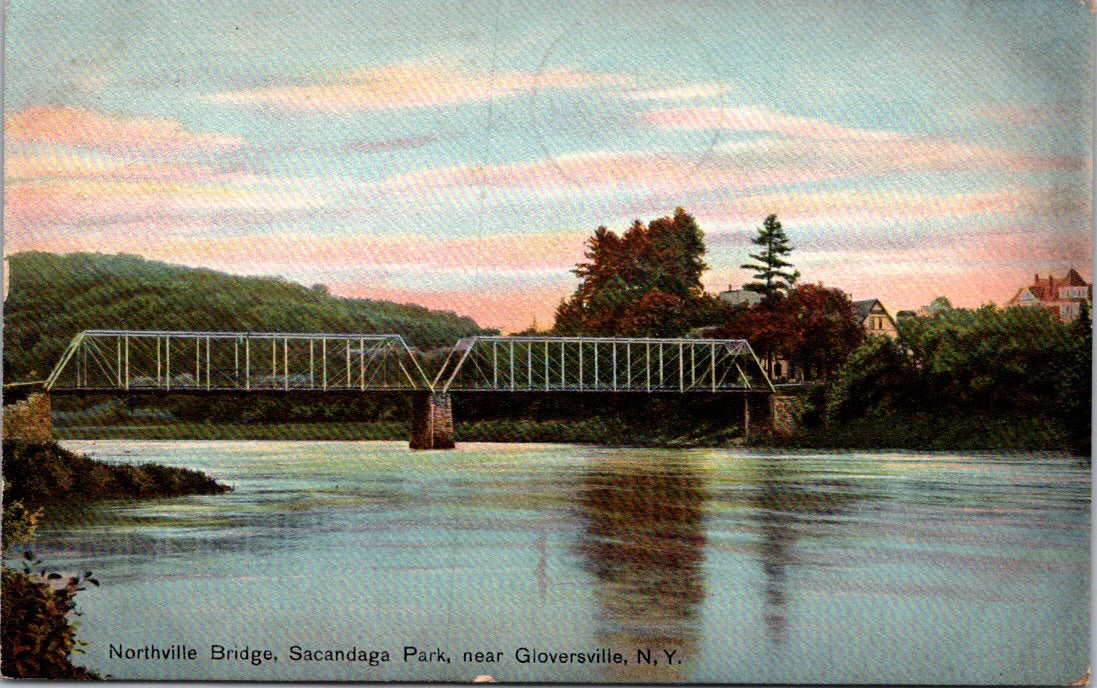 Vintage Postcard Northville Sacandaga Park Near Gloversville New York Posted