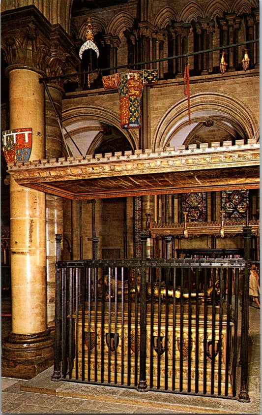 Vintage Postcard Tomb Of The Black Prince Canterbury Cathedral England Unposted