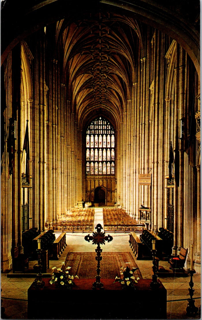 Vintage Postcard The Nave Canterbury Cathedral England United Kingdom Unposted -