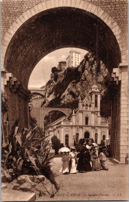 Vintage Postcard Sainte Devote Chapel Monte Carlo Monaco Unposted