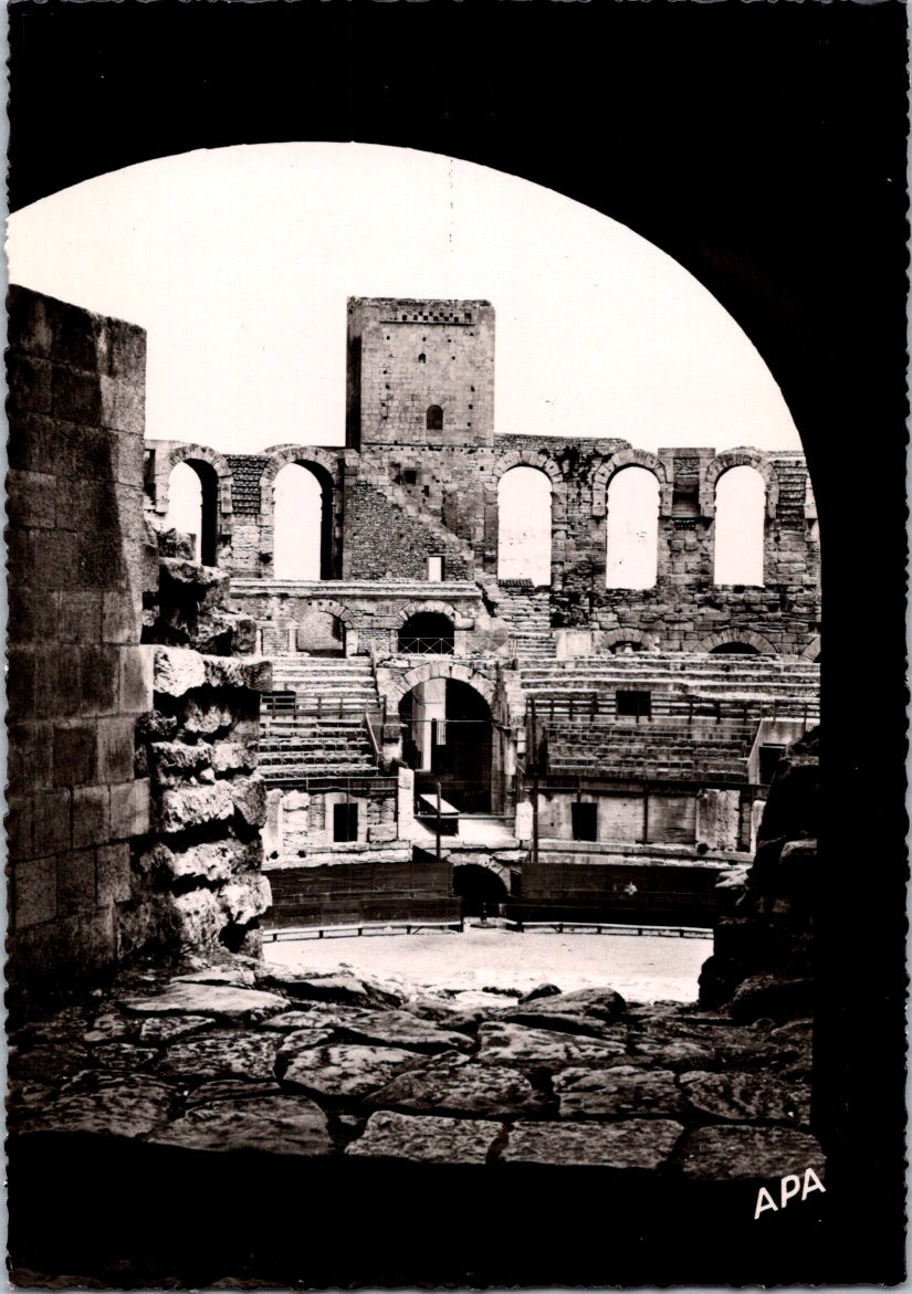 Vintage Postcard Inside The Arenas Bouches Du Rhône Arles France Unposted