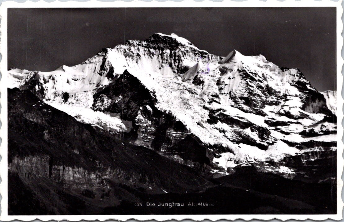 Vintage Postcard Jungfraujoch Railway Station Switzerland Unposted