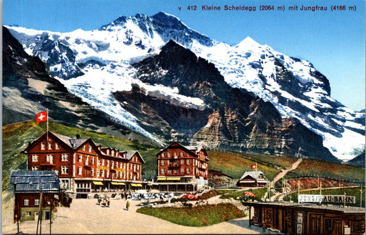 Vintage Postcard Kleine Scheidegg Jungrau Switzerland Unposted