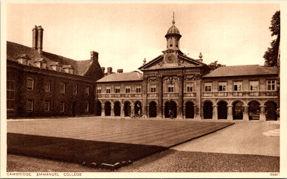 Vintage Postcard Emmanuel College University of Cambridge England Unposted