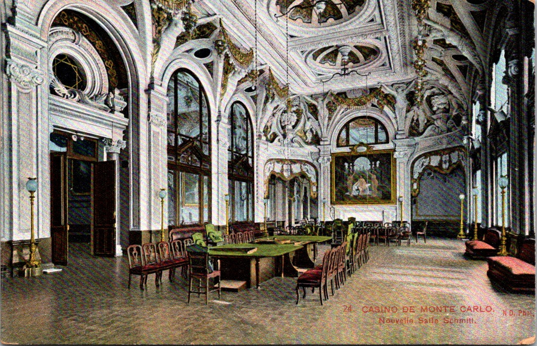 Vintage Postcard Casino Monte Carlo La Nouvelle Salle Henri-Schmitt Unposted