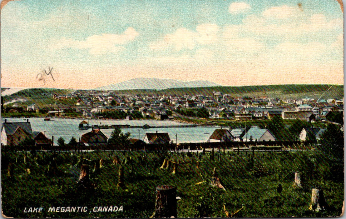 Vintage Postcard Lake Megantic Quebec Canada Unposted