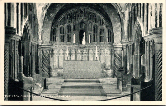 Postcard Vintage The Lady Chapel Canterbury Cathedral England Unposted