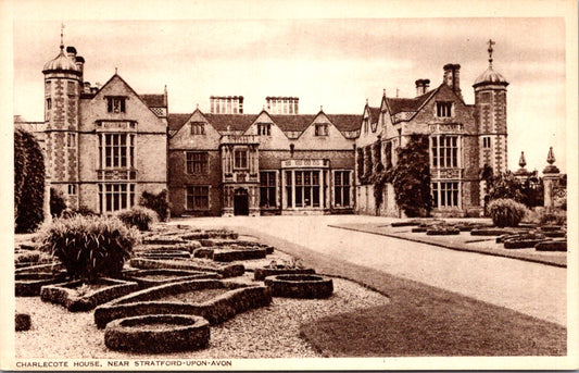 Postcard Vintage Charlecote House Near Stratford Upon Avon England Unposted