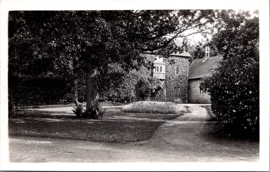 Postcard Vintage View Of A House And Its Ground With Trees Unposted