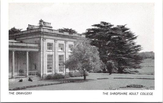 Postcard Vintage The Shropshire Adult College The Orangery England Unposted