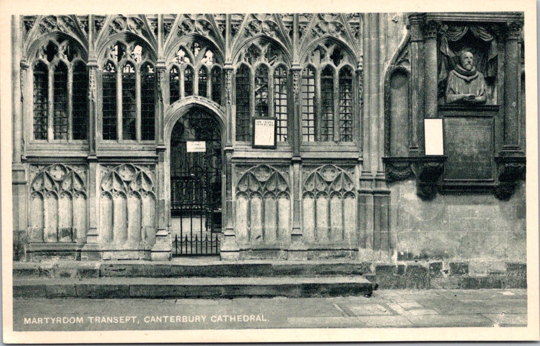 Postcard Vintage The Martyrdom Transept Canterbury Cathedral England Unposted