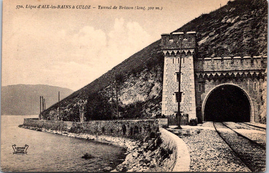 Vintage Postcard Bush Tunnel line of Aix les Bains in Culoz France Unposted