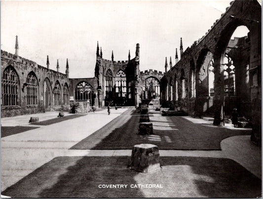 Vintage Postcard Conventry Cathedral Church Of Saint Michael England Posted 1961