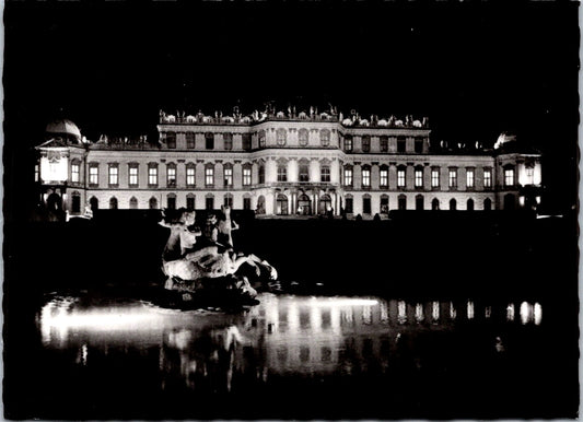 Vintage Postcard Sound And Light Show Lower Belvedere Palace Vienna Austria