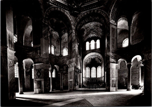 Vintage Postcard The Interior Of Basilica Di San Vitale Ravenna Italy Unposted