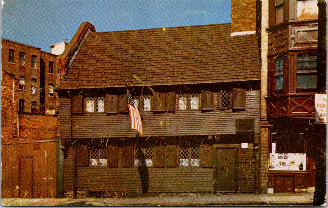 Vintage Postcard The Paul Revere House Built 1680 Boston Massachusetts Unposted