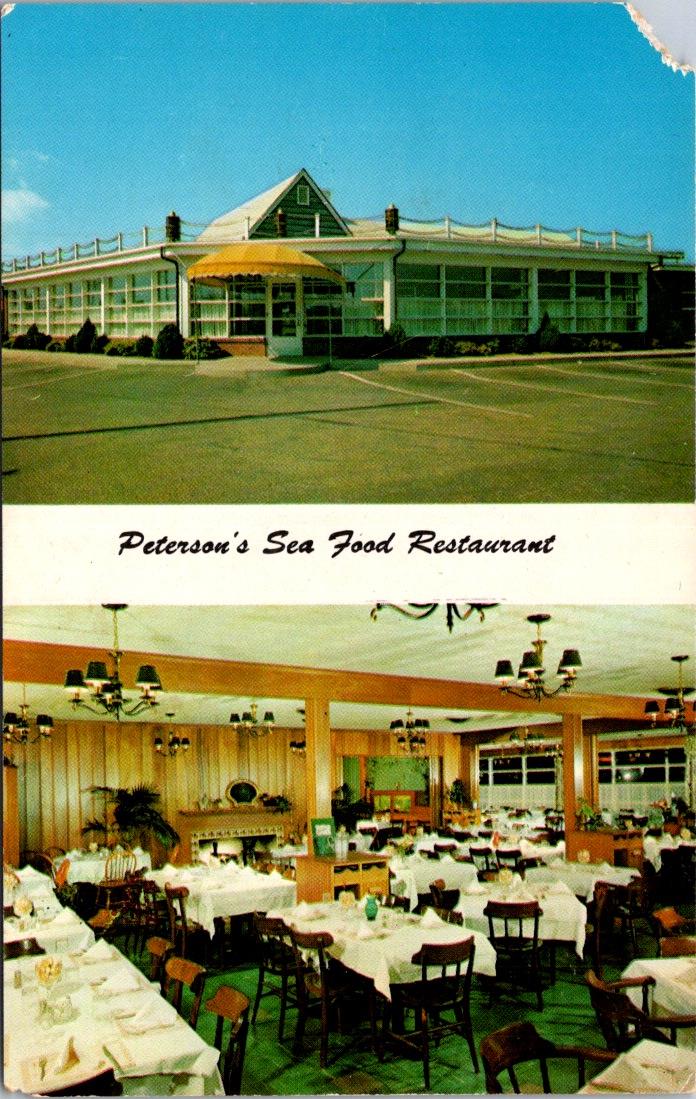 Vintage Postcard Peterson's Sea Food Restaurant The Sea Shell New Jersey