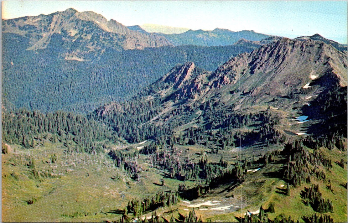 Vintage Postcard Seven Lakes Basin Appleton Peak Stands Washington Unposted