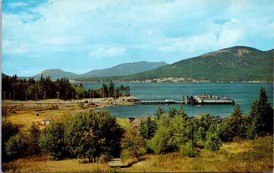 Vintage Postcard Washington State Ferry Landing Anacortes Washington Unposted