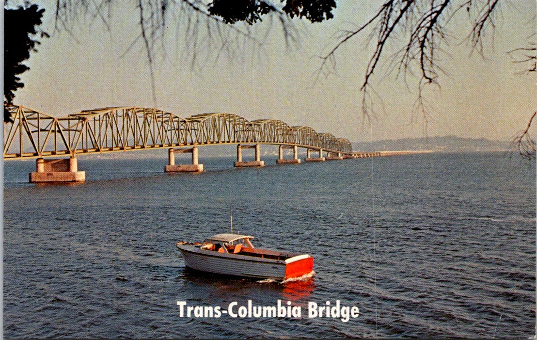 Vintage Postcard Trans Columbia River Bridge Washington United States Unposted