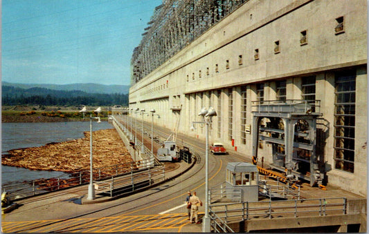 Vintage Postcard Bonneville Lock And Dam Powerhouse Oregon Unposted