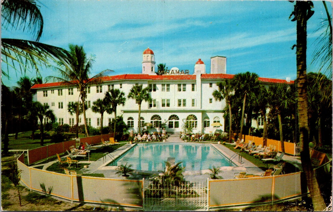 Vintage Postcard  Miramar Inn West Palm Beach Florida Posted 1965 US 4 Cents