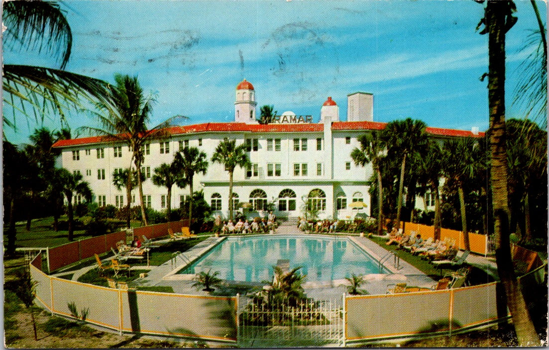 Vintage Postcard Miramar Inn West Palm Beach Florida Posted 1965 US 4 Cents