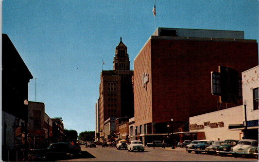 Vintage Postcard Downtown Rochester Minnesota Looking West On 2nd Street