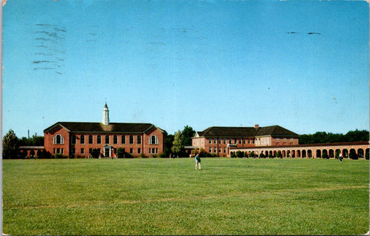 Vintage Postcard Quadrangle Scene At Southwestern Louisiana Institute Posted