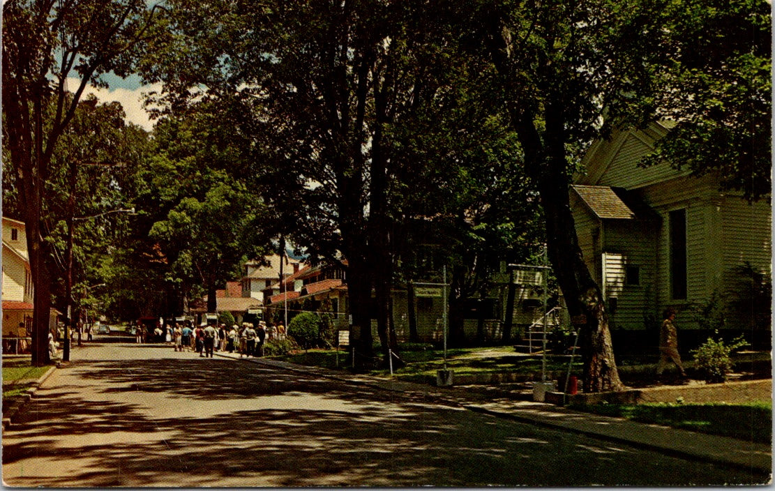 Vintage Postcard Main Street Maplecrest New York United States Unposted