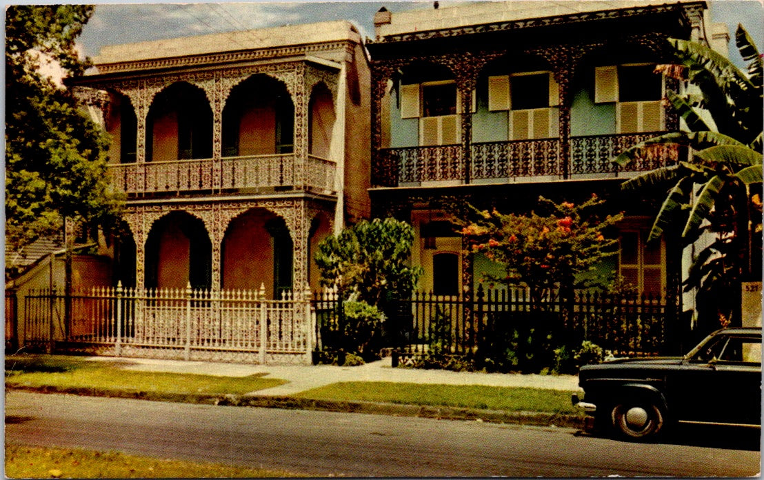 Vintage Postcard Antebellum Homes Vieux Carre New Orleans Louisiana Unposted