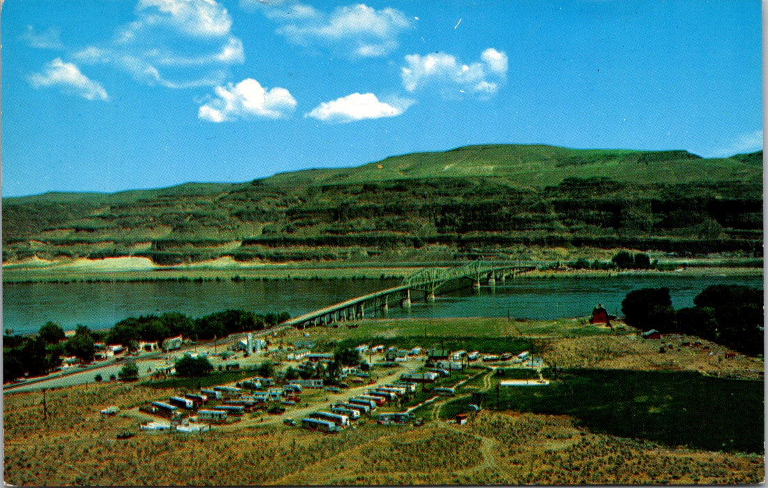 Vintage Postcard Vantage Bridge Washington United States Posted 1969 US 3 Cents