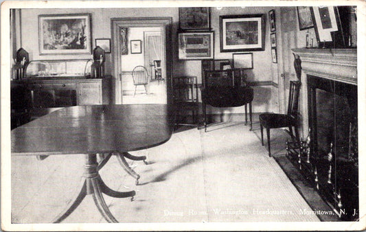 Vintage Postcard Dining Room Washington Headquarters Morristown Unposted