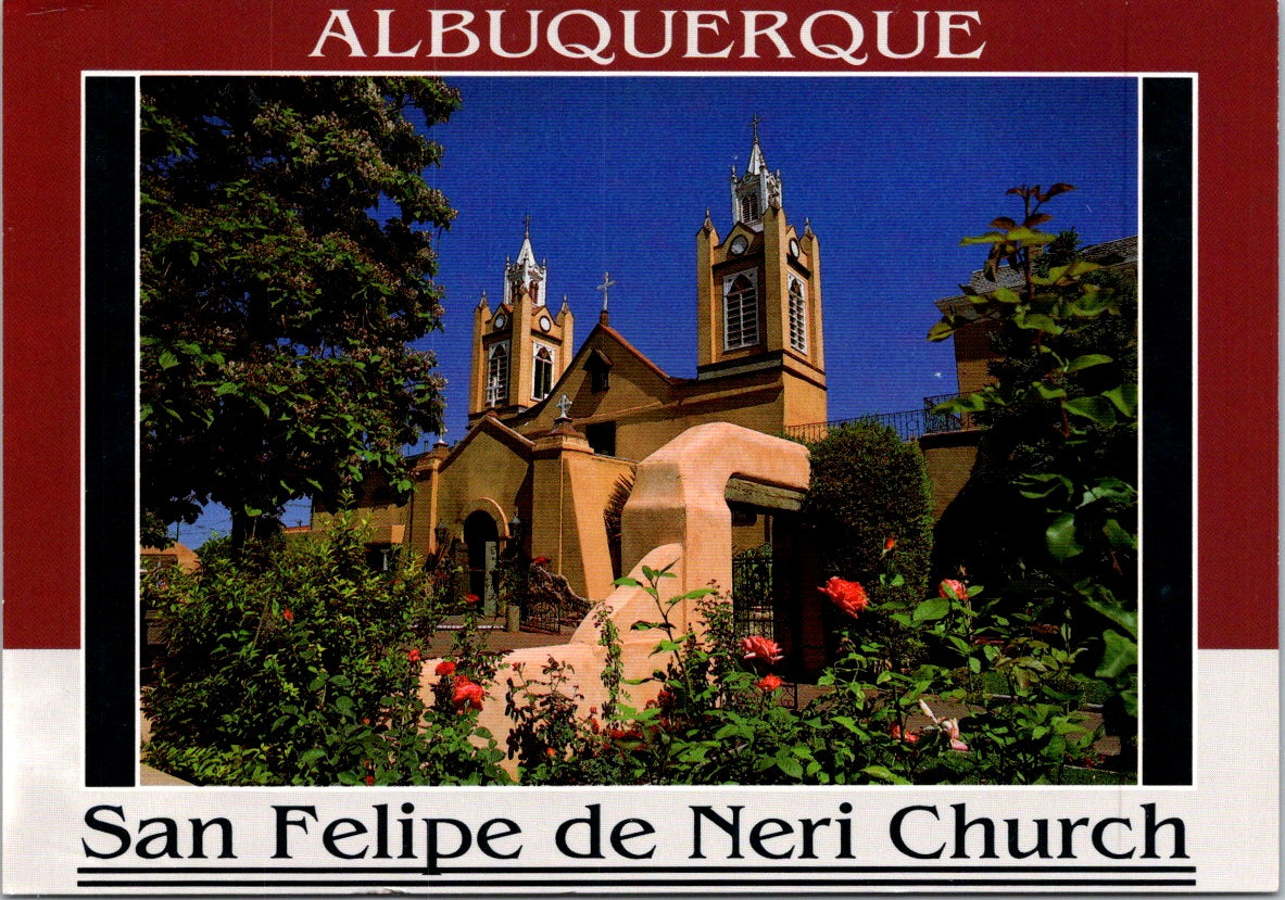 Vintage Postcard San Feliper De Neri Church Albuquerque New Mexico Unposted